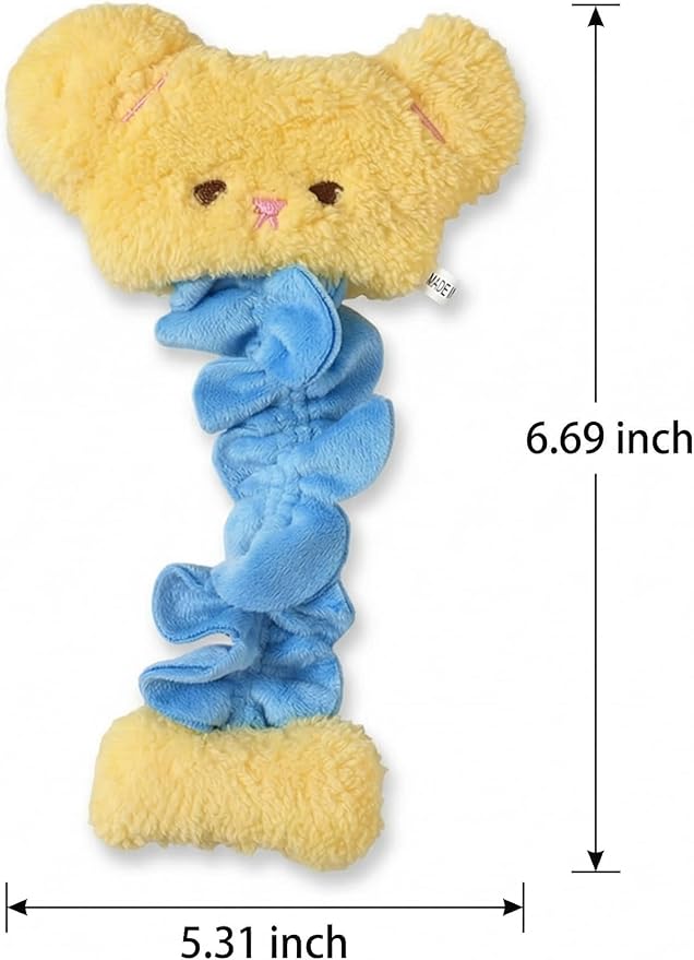 2-Pack Dog Snuffle Toy Bundle - Cute Hedgehog Plush & Curly Fleece Nosework Mat Set - Interactive Enrichment Squeaky Toys (Hedgehog Plush & Curly Fleece Mat)