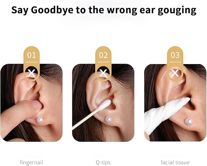 6 Pcs Ear Wax Removal Kit: Ear Cleaner Tools: Mini Portable Ear Scope with Stainless Steel 360° Spiral Ear Massage Cleaning Tool for Adults Kids - Ear Wax Remover with Storage Box