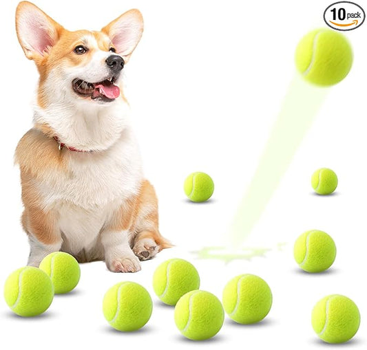 10 Pack 2-inch Dog Tennis Toys, Pet Play Balls, Refill for Automatic Launchers, Suitable for Small Dogs - Indoor & Outdoor Use, Refill balls for automatic ball launcher (Launcher Not Included)