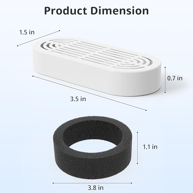 Cat Water Fountain Filter Pet Drinking Fountain Filter for 3.2L/108oz Cat Drinking Fountain and 4L/134oz Stainless Steel Pet Water Fountain (6 Filters & 6 Pre-Filter Sponges)