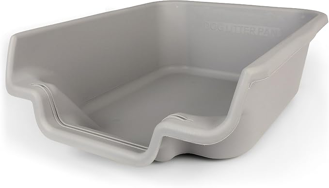KittyGoHere Senior Cat Litter Box, Jumbo Litter pan, Open Top Low Entrance Kitty Litter Box, Lightweight Low Entry Litters Box, Durable, Made in USA (Misty Gray)