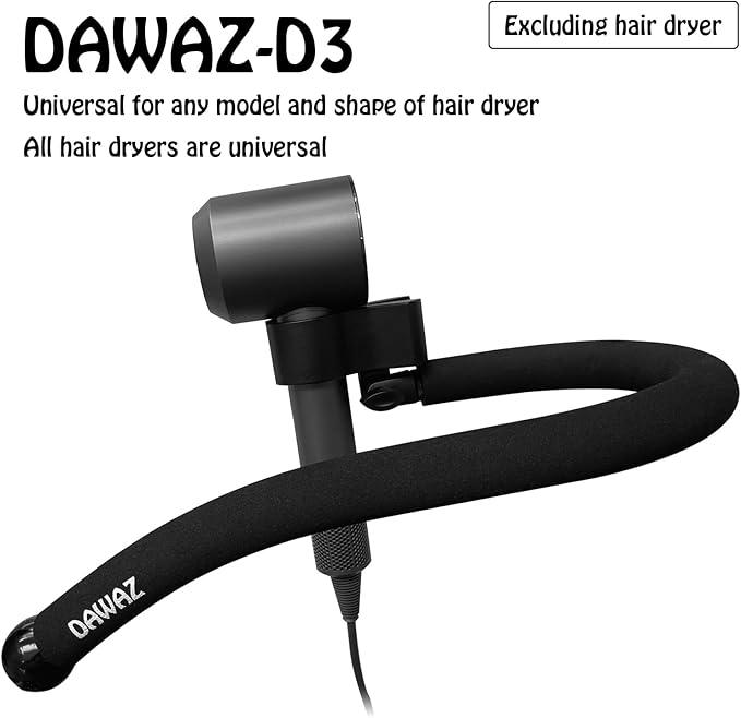 DAWAZ pet Grooming Dog Hair Dryer Water Blowing Machine Neck Hanging Bracket Universal Adjustment Free Your Hands (D3), BLACK