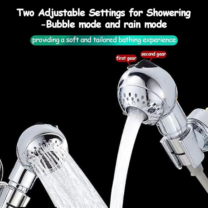 MANON ROSA Dog Shower Attachment - High-Pressure 2-Mode Handheld Sprayer with Universal Hose Interface for Small Medium Large Pets: Puppies Cats Kittens- Ideal for Bathing Massaging Grooming
