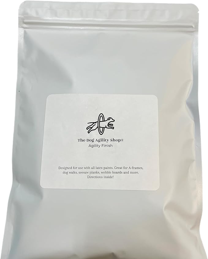 Anti-Slip Paint Additive for Dog Agility Equipment, Adds Traction and Texture for Dog Walk, A-Frame, Seesaw, and More 12oz Bag for use with Latex Based Paints