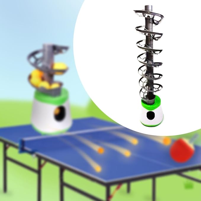 kowaku Table Tennis Training Robot Pong Balls Launcher Accessories Automatic Pitching Machine for Indoor Beginner Fitness Men