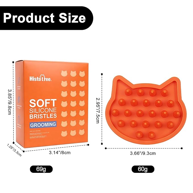 Orange Cat-Shaped Dog Shampoo Brush Dog Washing Brush Massage Bath Brush for Dogs Cats Remove Loose Hair Knots Gentle Pet Grooming Tool Deep Cleansing