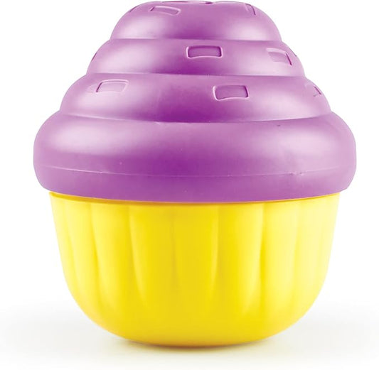 Brightkins Large Cupcake Treat Dispenser - Interactive Dog Toys, Dog Treat Dispenser Toy, Puzzle Balls for Dogs, Puppy Enrichment Toy, Food Dispensing Slow Feeder, Stimulating Pet Toys for Puppies