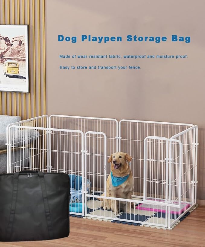 30" Dog Playpen Storage Bag, Suitable for Foldable Exercise Pet Playpens, Dog Fence Travel Bag with Handles for Camping and RV Trip, Waterproof Oxford Fabric