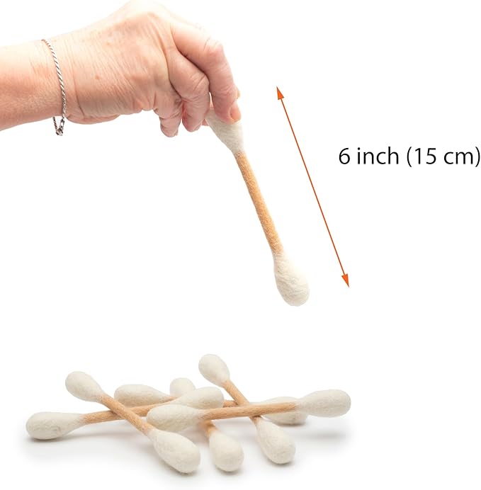 Glaciart One Swabs Cat Toys with Catnip - 6 Pk | Durable for Chew, Cute Cat Toys Interactive Kitty for Boredom, Exercise, & Play | Filled w/Organic Catnip for Anxiety & as Digestive Aid | Gift Idea