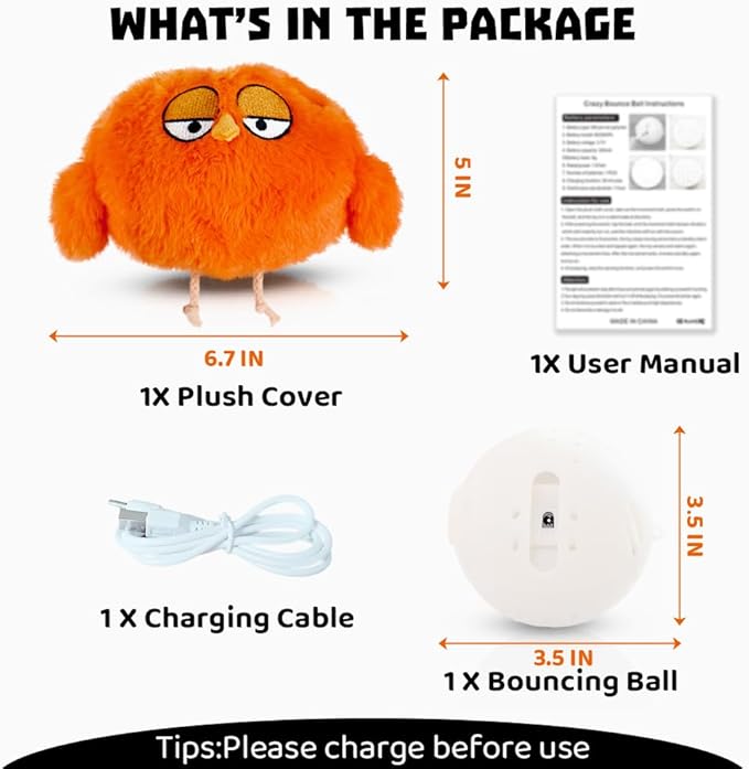 Interactive Dog Toys Rechargeable Moving Puppy Toys to Keep Them Busy, Touch Activated Puppy Toys, Puppy Dog Birthday Gifts, Electric Plush Entertainment Toy for Small & Medium Dogs