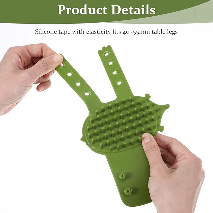4pcs Cat Face Scratcher, Adjustable Silicone Cat Self Groomer Corner Scratcher, Soft Cats Corner Brush, for Climbing Frames and Table Legs, Reduces Hair Loss, Scratching, Green, Yellow
