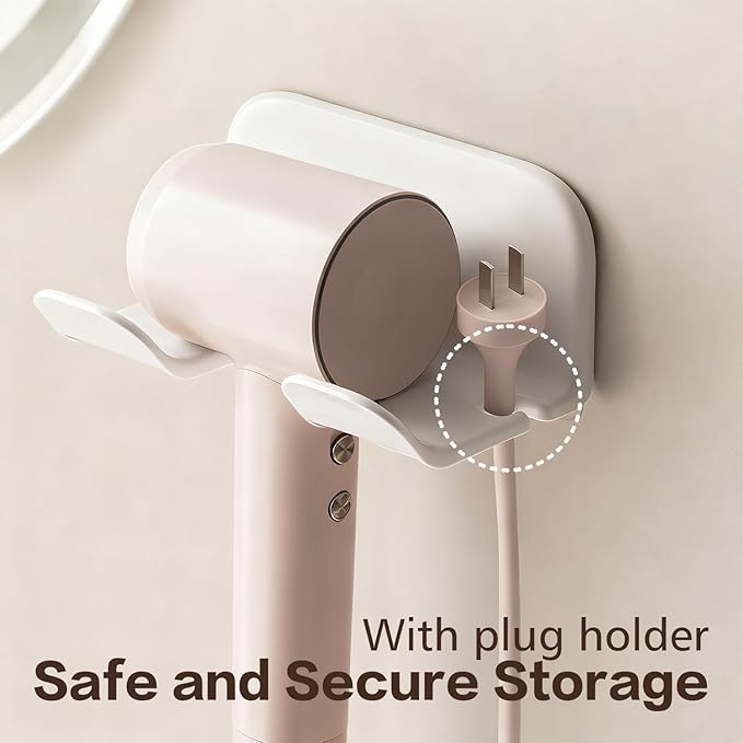 hair dry holder (White, 2PCS)