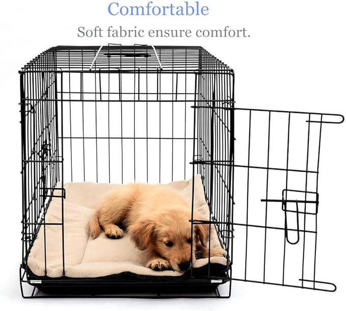 Dog Bed Crate Pad 30" L x 19" W Kennel Pad Machine Washable Entire Dog Crate Beds Double Sided Pet Bed
