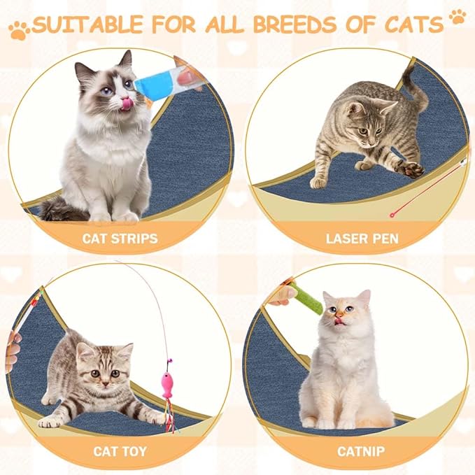 Upgraded Cat Exercise Wheel for Indoor Cats with Silent, Oversized Cat Running Wheel with Carpeted Runway for Fitness Activity Center Running (Oak)