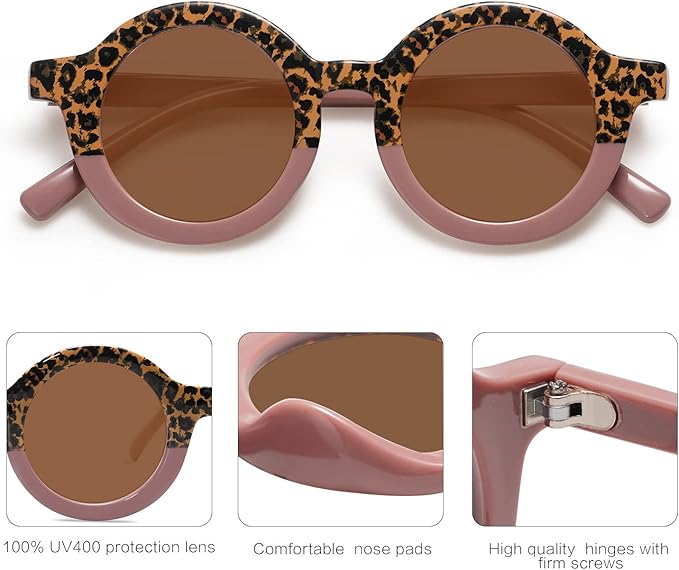 SOJOS Cute Round Polarized Sunglasses for Kids Girls Boys UV400 Protection De Sol Gafas Beach Holiday