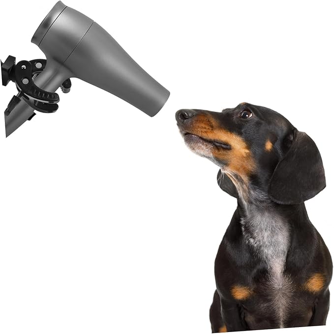 LIFKOME Dog Hair Dryer Bracket with 360 Rotating Clamp Hands-Free Holder Adjustable Floor Stand for Pet Grooming Table Home and Salon Use