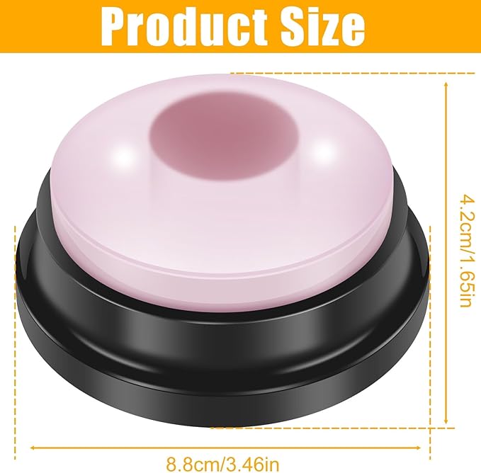 4Pcs Dog Button with 4 Color Dog Talking Button Recordable Pet Training Buzzer Portable Communication Button Battery Powered Pet Training Button Fun Voice Recording Button for Dogs