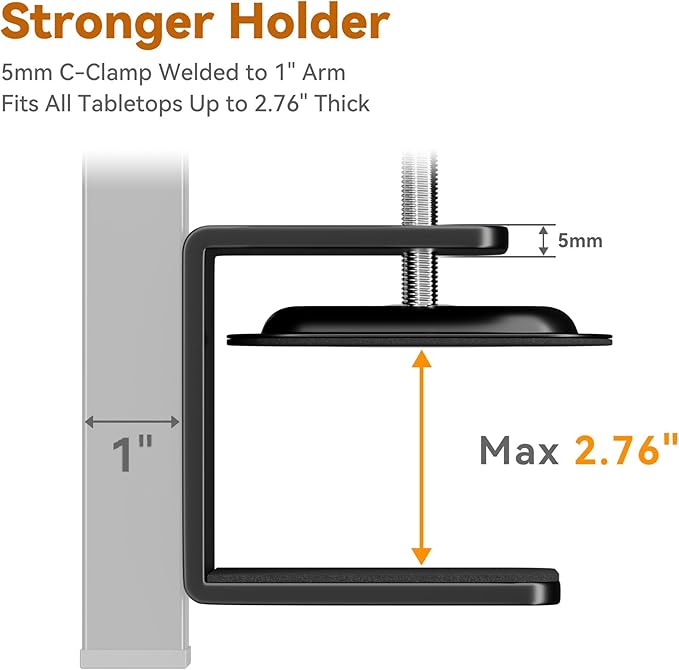 Dog Grooming Arm for Table, M Size, Adjustable 42" Height & 31"–43" Width, H-Shape Stable Grooming Stand, Clamp Fits up to 2.76", with Hammock & 2 Nooses for Home Grooming & Nail Trimming