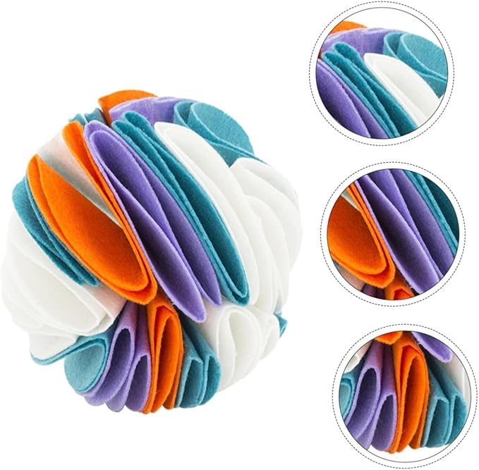 FRCOLOR 2pcs Dog Sniffing Ball Interactive Dog Toys for Boredom Feeding Small Balls Teething Toy Treat for s Pet Sniffing Snuffle for s Food Felt Cloth Chew Mat