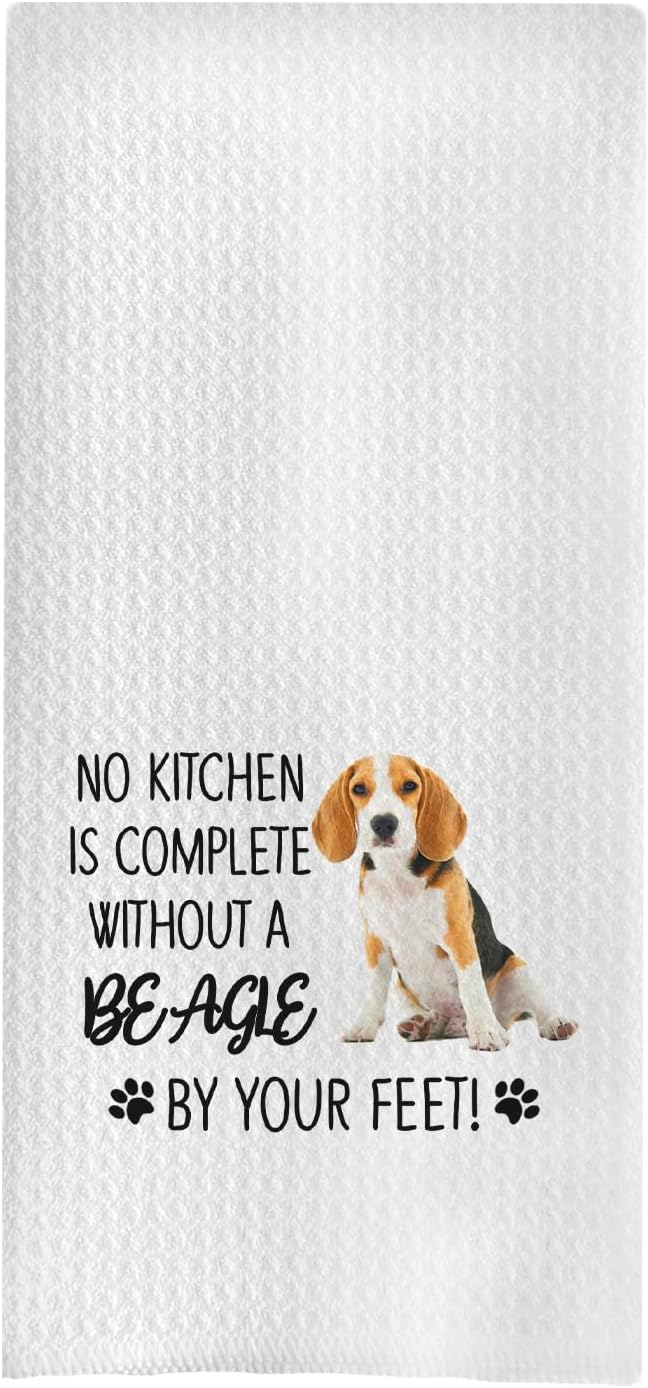 Beagle Dog Kitchen Towels - Beagle Gifts for Women Lovers, No Kitchen is Complete Without a Dog Hand Dish Towels, 16x24