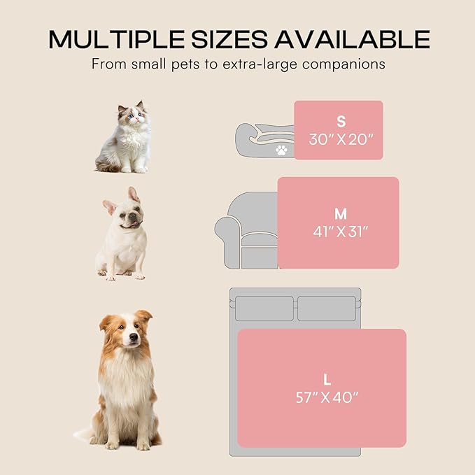 Luciphia 1 Pack 2 Small Dog Blanket Washable Pet Bed Cover Soft Fluffy Puppy Blanket with Premium Fleece 300GSM Cozy Calming Cat Blankets for Indoor Cats Grey/Beige 30x20 inch