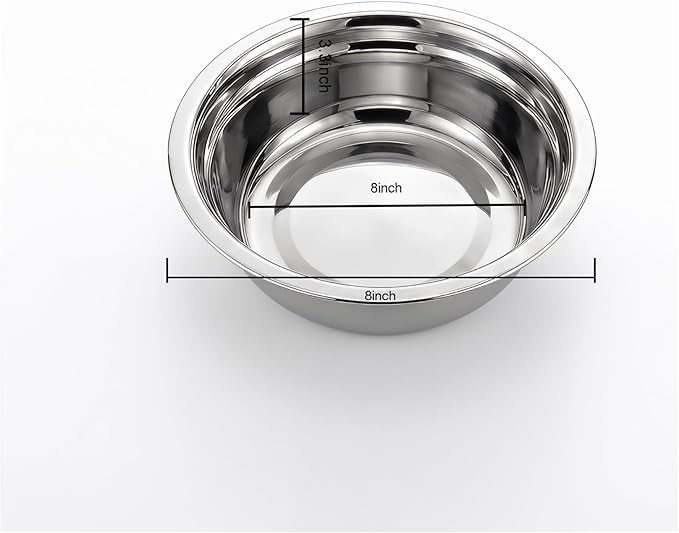 4-Pack Stainless Steel Dog Bowls – 47 Oz Metal Dog Bowls for Large & Medium Dogs, 304 Stainless Steel Dog Bowl, Dishwasher Safe Basic Dog Food Bowls – Stainless Steel Cat Bowls for Kennel