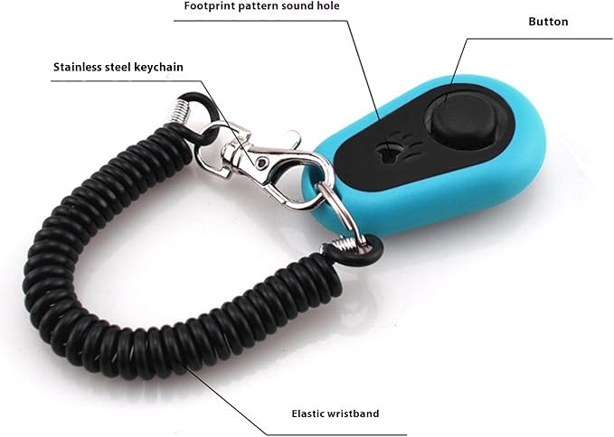 URBEST 4pcs Pet Training Clicker with Wrist Strap-Dog Training Clickers (Circle)