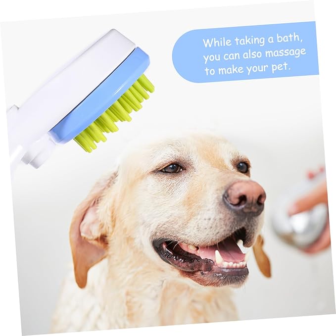 GALPADA Portable Pet Shower Sprayer with Hose Abs Durable Dog Combing Brush and Massage Shower Head for Long Hair Dogs and Cats Grooming Bathing