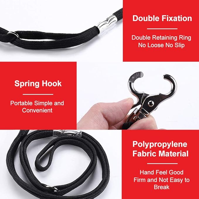 Pet Grooming Loop for Dogs, Adjustable Nylon Restraint Noose with Metal Snap, Safety Tether Strap for Grooming Table Arm, Bathing Restraint for Small Medium Large Dogs (20 inch)