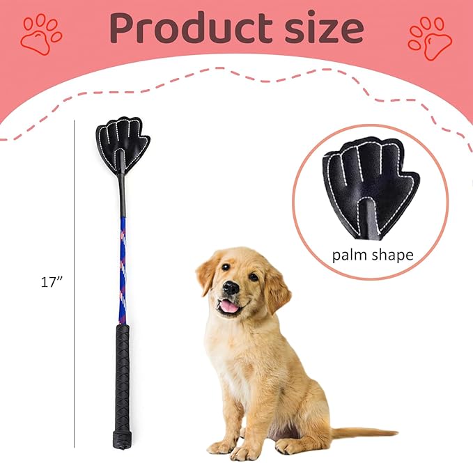17" Dog Training Stick Pole, Puppy Training Tools Whip with Anti-Slip Handle, Outdoor and Indoor Exercise Interactive Dog Pole for Puppies Dogs Cats (Blue)