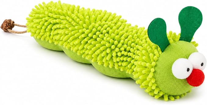 CaterpillarCat Toy for Indoor Cats, Plush Caterpillar Cat Toy for Kicking and Biting, Interactive Kitten Toy, Soft Chew & Kick Toy for Cats Boredom Relief