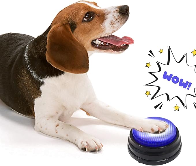Recordable with LED Function Dog Buttons for Communication Multicolor Pet Set of 4 Talking Dog Buttons