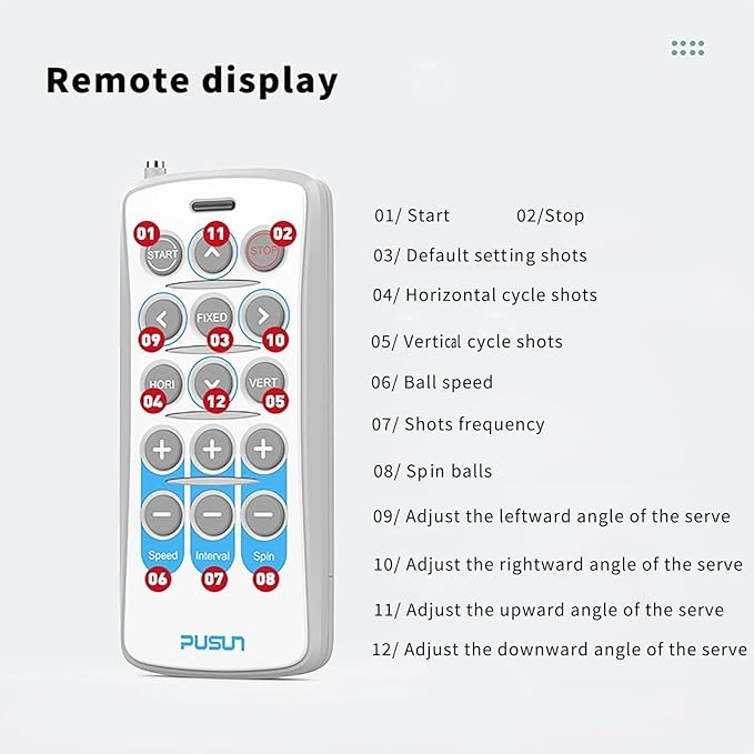 PT-9001 Programmable Variable-Speed Tennis Ball Machine | APP & for Apple Watch Control (12 Modes), MAX 140KM/H, 10Hr Battery, 6-Level Spin, 150-Ball Capacity — for Clubs & Advanced Players