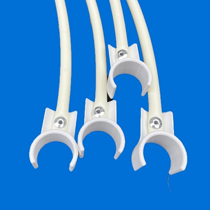 Weave Pole Guide Wires ONLY (Clip on) Set of 4 for Dog Agility. Read Description. Will ONLY fit Homemade Weave Poles Made from Factory Labeled 3/4" PVC Pipe