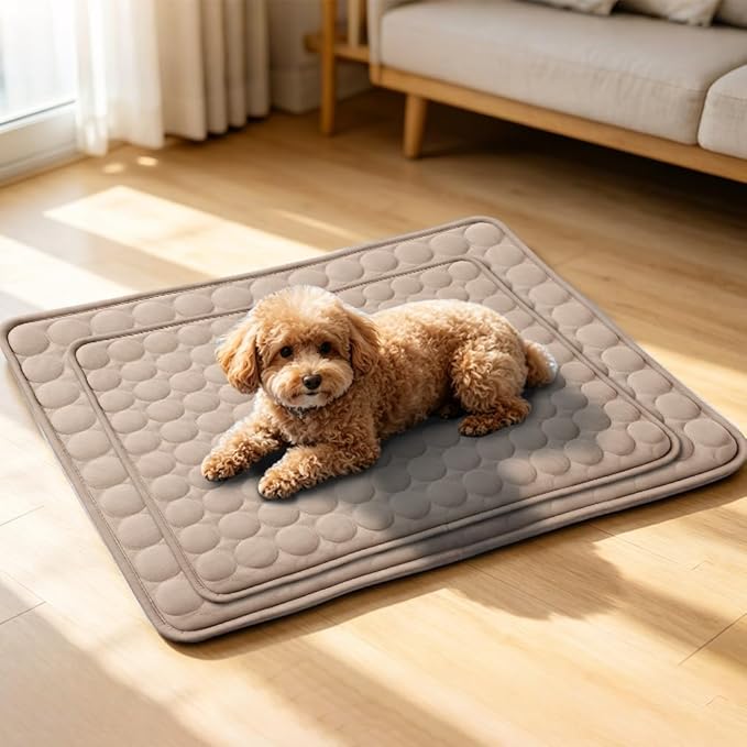 Dog Cooling Mat 2026 Upgraded Arc-Chill Cooling Dog Bed Mat, Washable Pet Cooling Pad (Q-Max>0.4) Cooling Mat for Dogs & Cats Indoor & Outdoor Car Seats (Coffee, 28x22 in)