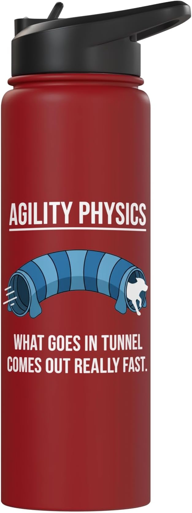 Dog Agility Physics, What Goes In Tunnel Comes Out Really Stainless Steel Insulated Water Bottle