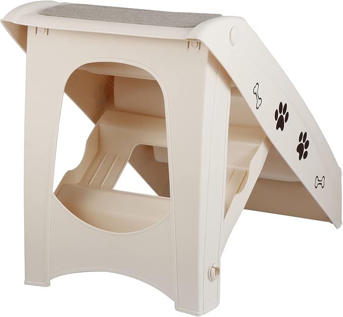 ZENY Folding Dog Stairs, Portable Indoor/Outdoor Pet Steps for Bed, Couch, Car, Pet Stairs for Small Pet Dog/Cat
