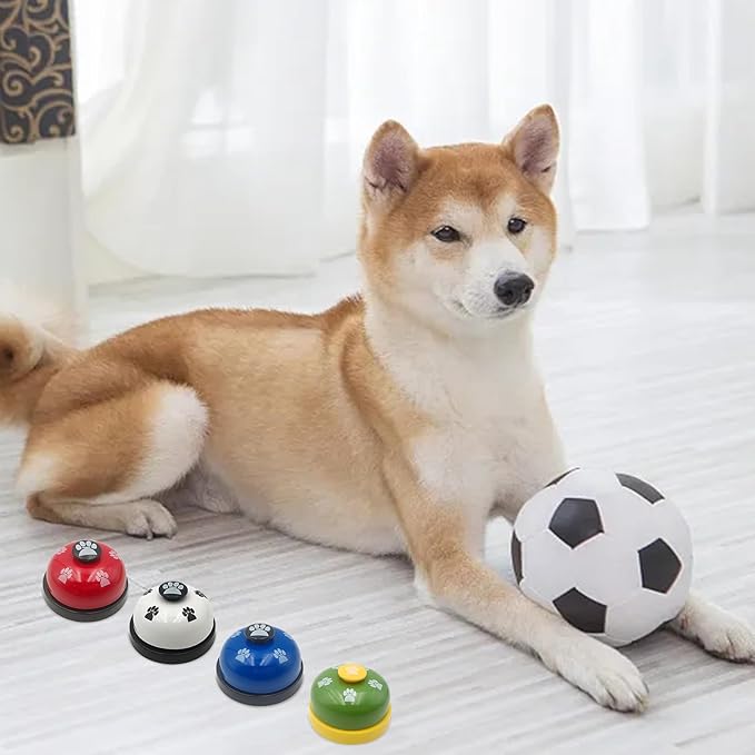4 Pack Dog Buttons Recordable Answer Buzzers Button Answer Buzzers Game, Dog Speech Training Buttons Talking Sound Buttons for Dogs Toy Game