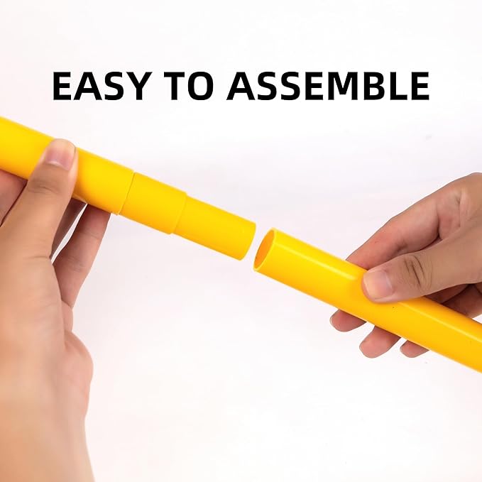 5FT Agility Training Poles for Soccer,Basketball,Football,Dog,Horse Training-Adjustable Speed and Agility Training Equipment Sports Training Sticks with Ground Spring Nails and Storage Bag