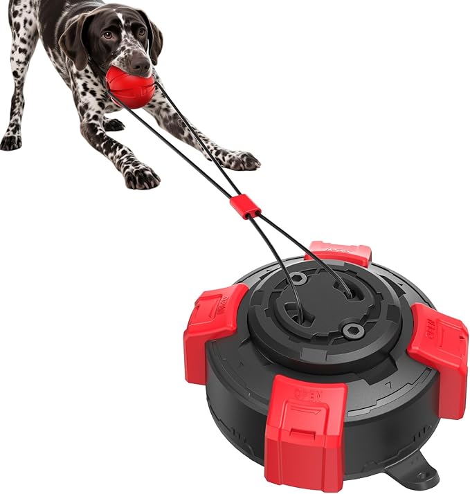 BSISUERM Upgraded Strong Suction Cup Tug of War Dog Toy Interactive Dog Rope Toys for Aggressive Chewers Puppy Molar Ball Chew Toy with Teeth Cleaning for Mental Stimulation & Boredom Relief