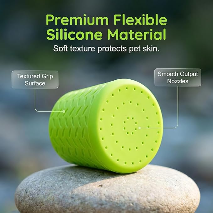 3Pcs Silicone Pet Shower Head,Outdoor Dog shower Attachment,Portable Pet Outdoor Shower Heads for Camping, Hiking, Beach in- Fits Most Plastic Mineral Water Bottle (3PC)