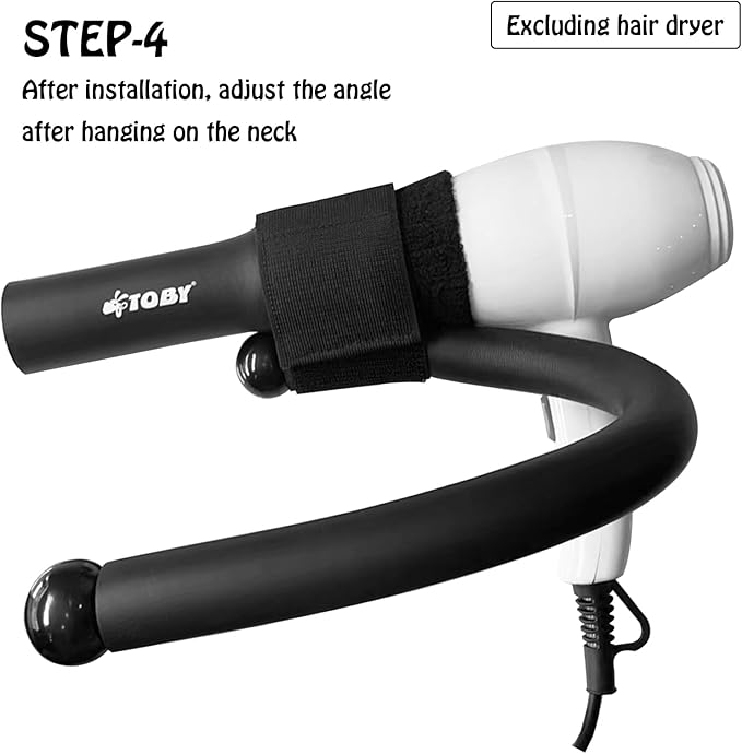 DAWAZ pet Grooming Dog Hair Dryer Water Blowing Machine Neck Hanging Bracket Universal Adjustment Free Your Hands (D1), BLACK