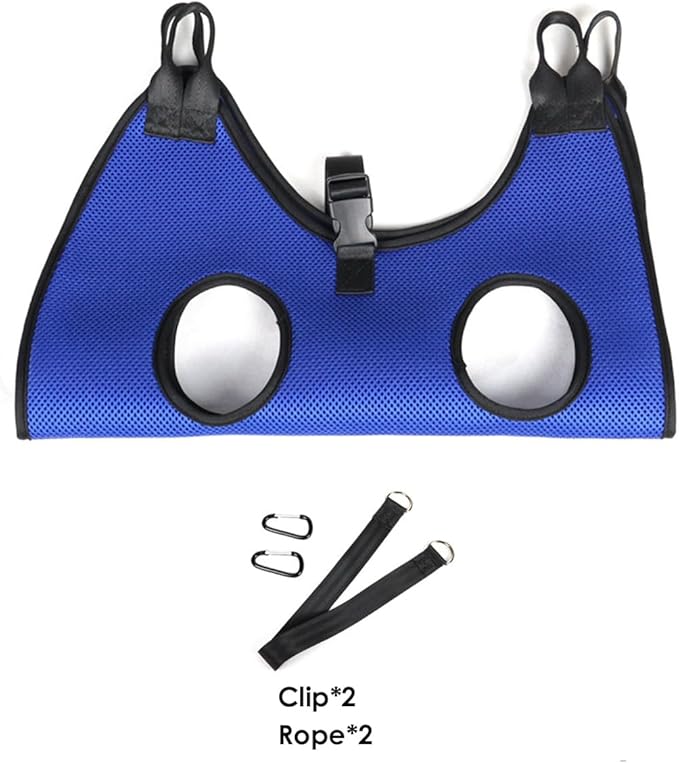 Dog Grooming Hammock, Helpful Hammock for Nail Trim, Restraint Sling for Nail Clipping, Grooming Hammock for Dog Pet to Nail Trimming (Blue(No Nail Trimming Kit), M)