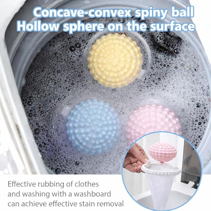 Washing Machine Lint Catcher, 3 Pack Pet Hair Remover for Laundry, Reusable Floating Hair Filtering Mesh Balls,Pink