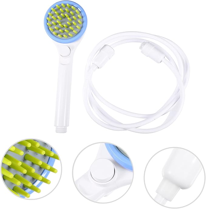 Milisten Eco Friendly Pet Shower Sprayer with Hose Multifunctional Dog Bath Brush for Massage Shampoo Saving Handheld Sprinkler Suitable for Long Haired Dogs and Cats