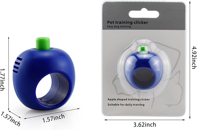 URBEST Fingertip Pet Training Clicker with,Pet Training Clicker for Dog Cats Puppy Birds Horses