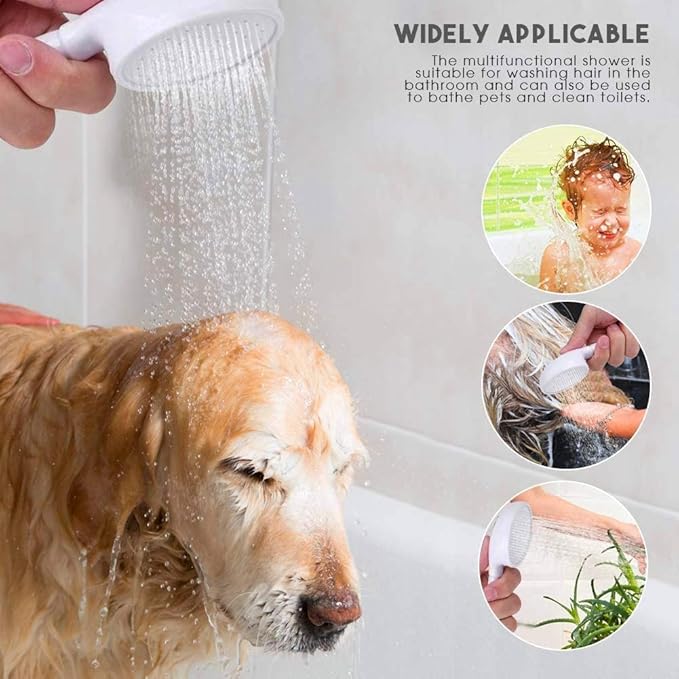 Pet Shower Head, Single or Double Tap Bath Sink Shower Head Hose Spray Push On Bath Tub Sink Faucet Attachment Washing Hair Hairdresser for Dogs Cats(Single Tap)