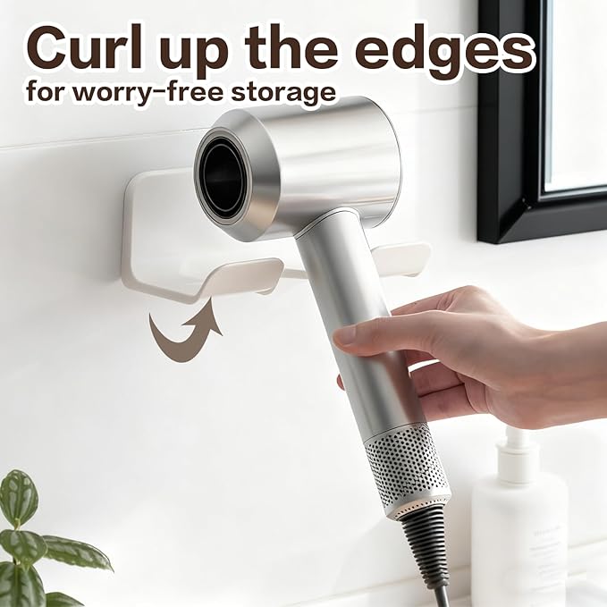 hair dry holder (White, 2PCS)