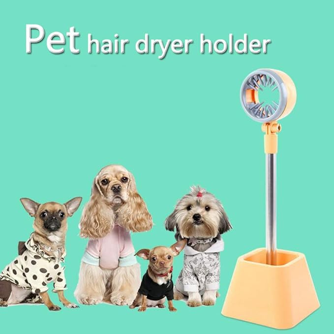 Multi-Purpose Hair Dryer Stand with with Storage Container Pet Grooming Hair Dryer Holder 180 Degree Rotatable Hair Dryer Diffuser