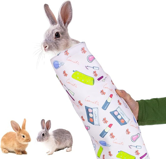 21.6'' Grooming Wrap for Rabbit, Rabbit Wrap for Grooming Cutting Nails, Soft Rabbit Restraint for Nail Clipping Rabbit Swaddle Wrap for Nail Trimming Anti-Scratch Anti-Escape Pet Tool Wrap